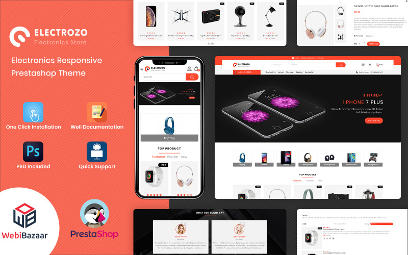 Electrozo - Тема PrestaShop для магазину електроніки SuperMarket