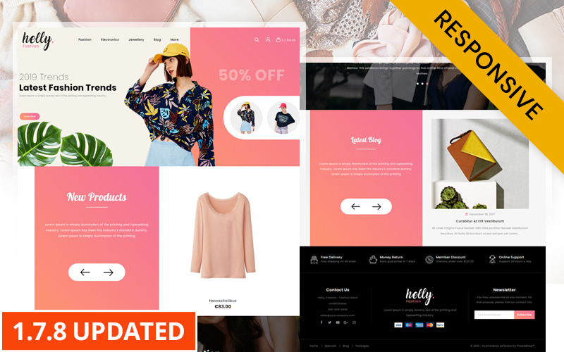 Thème PrestaShop pour Helly Fashion Store