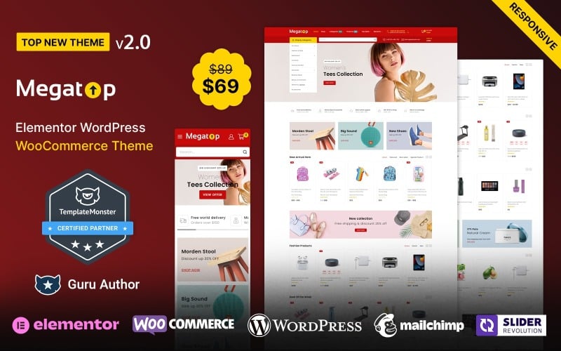 Megatop — Mega Shop и многоцелевая тема WooCommerce