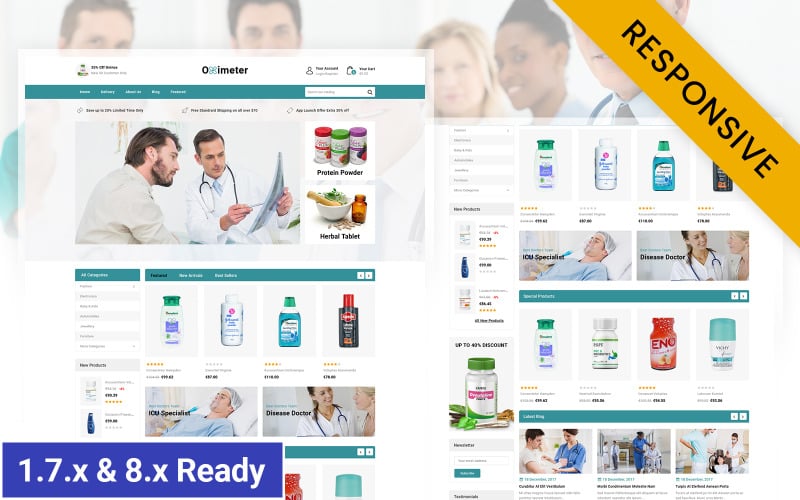 Oximeter - PrestaShop Responsive Theme für medizinisches Geschäft