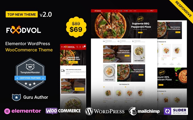 Foodvol - Restaurants and Food WooCommerce Theme