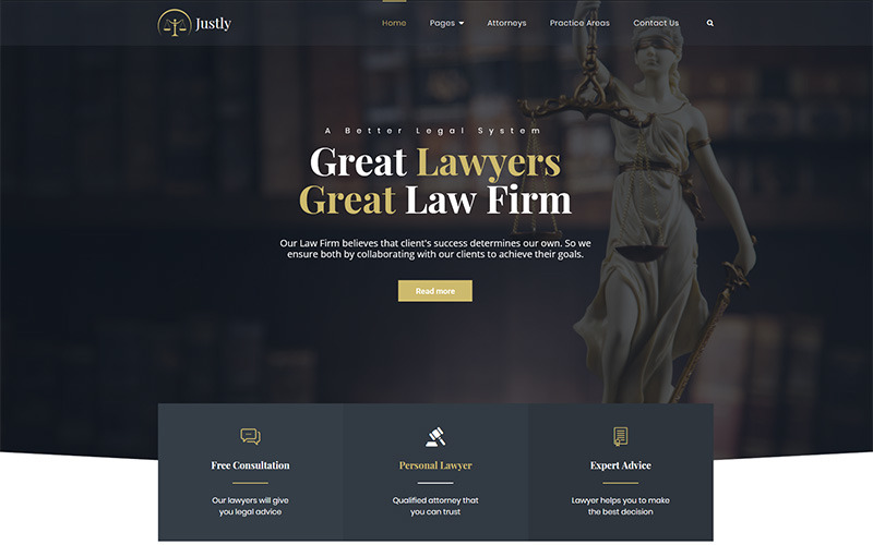 公正-律师和律师WordPress主题
