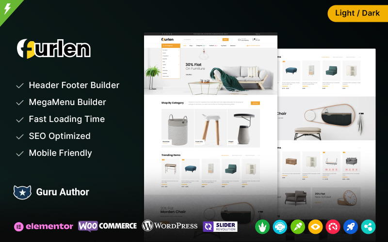 Furlen - Tema WooCommerce de decoração e móveis para casa