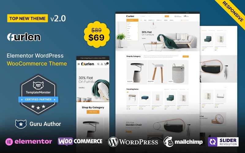 Furlen – тема WooCommerce для домашнього декору та меблів