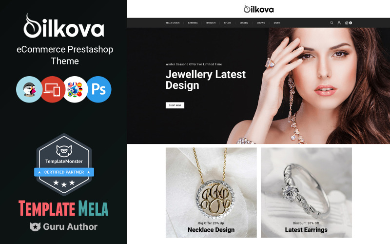 Silkova - motyw PrestaShop sklepu jubilerskiego