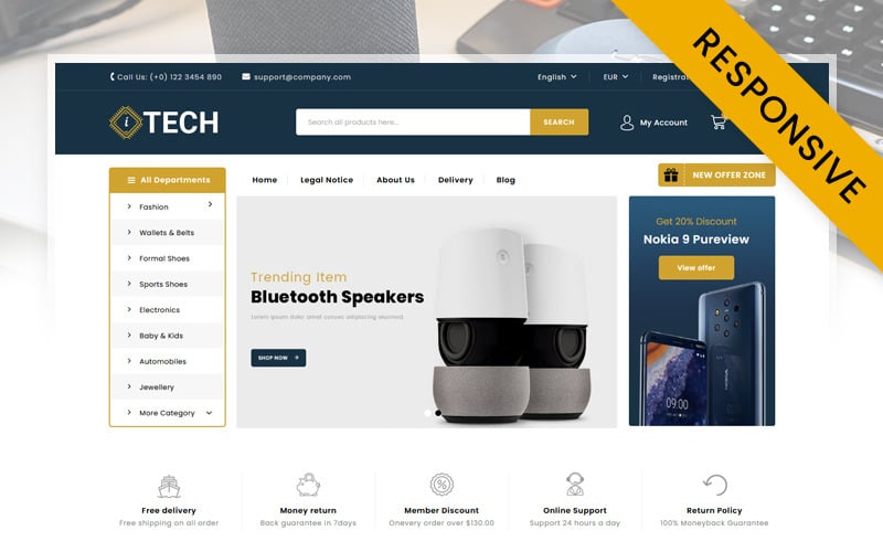 ITech - Tema PrestaShop del negozio di elettronica