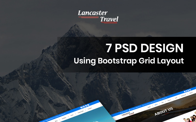 Lancaster Travel - PSD旅游服务模板