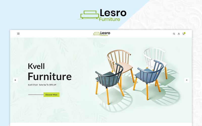 Lesro Furniture Multi Store OpenCart-Vorlage.