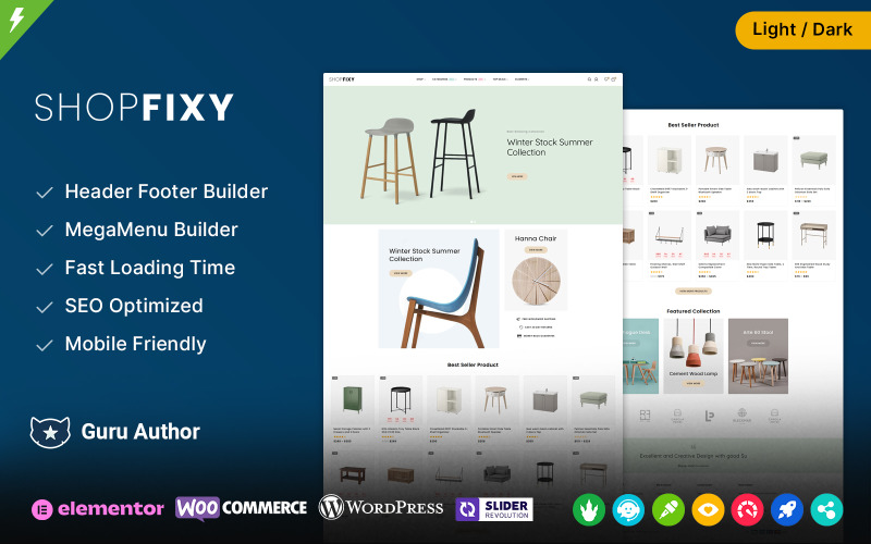ShopFixy — тема WooCommerce для магазина мебели и предметов домашнего обихода
