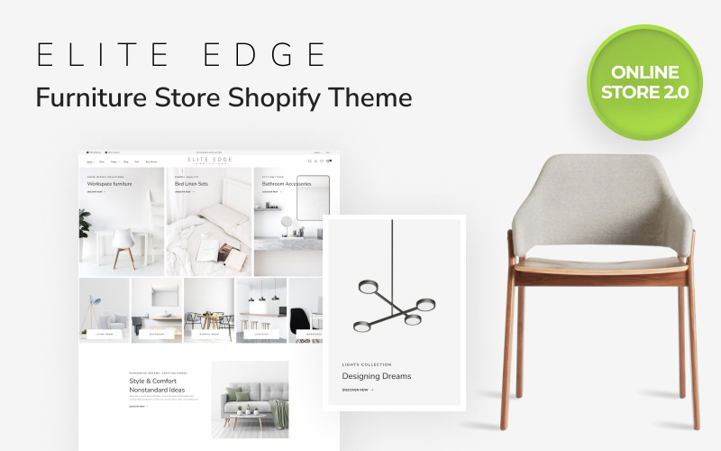 Elite Edge - Многостраничный чистый интернет-магазин мебельного магазина 2.0 Shopify Тема