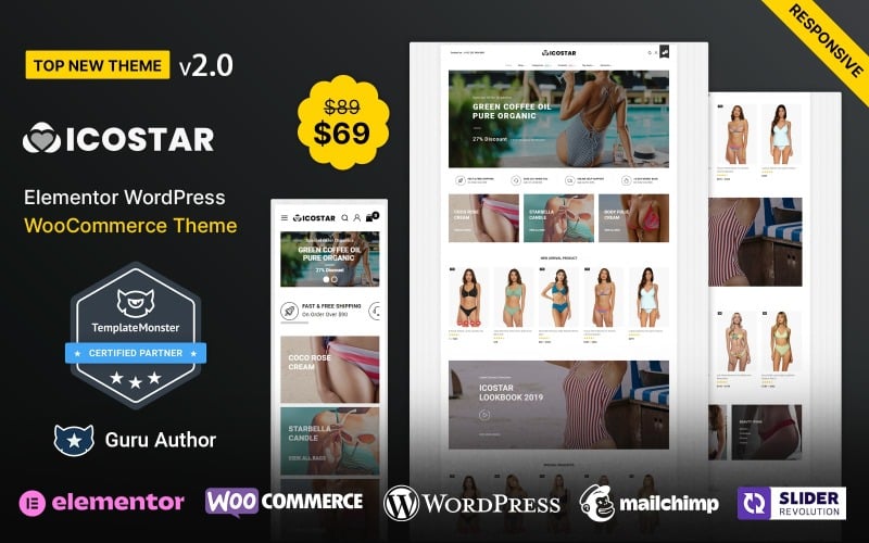 Icostar - Lingerie and Swimming clothes WooCommerce Theme