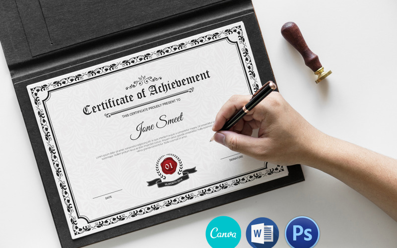 Smeet Achievement Certificate证书模板
