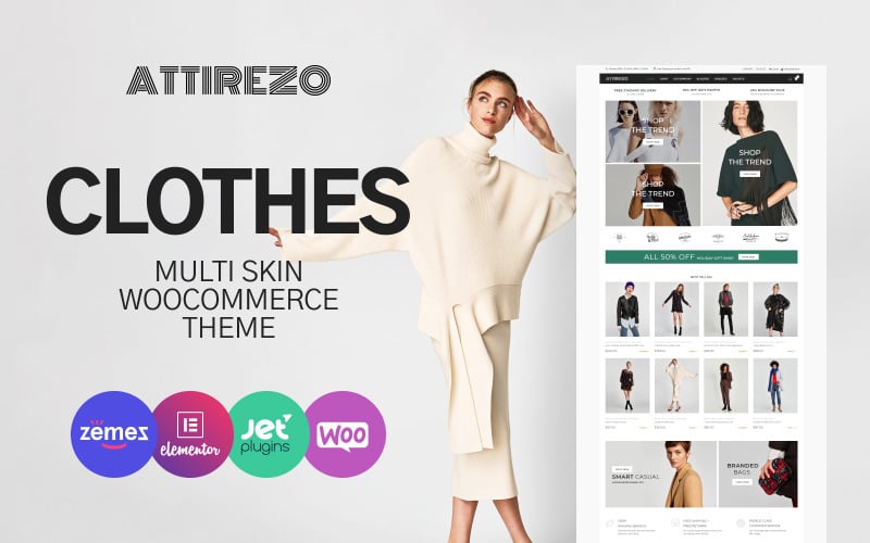 Attirezo -经典主题Elementor WooCommerce服装电子商务