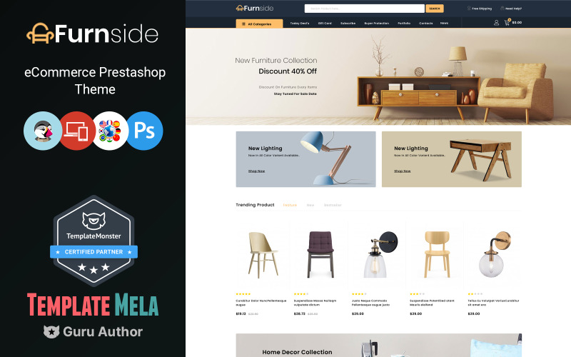 Furnside - Tema de PrestaShop para Tienda de muebles