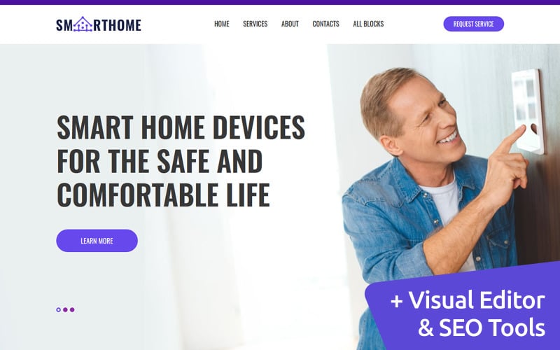 Smart Home Landing Page Vorlage