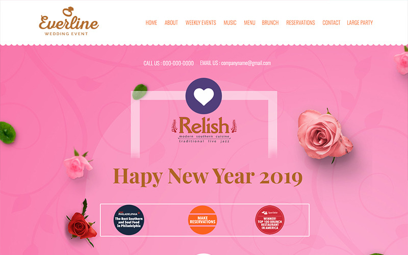 Everline - Wedding Event Management PSD Template