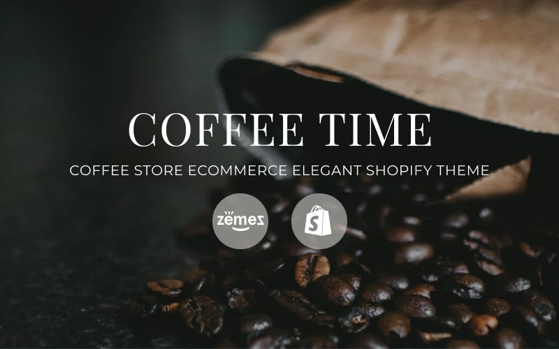 咖啡时间- Tema elegante do Shopify de comacrecio eletrônico da Coffee Store