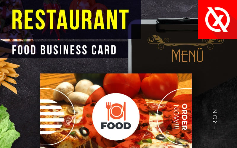 Food Restaurant Business Card Design