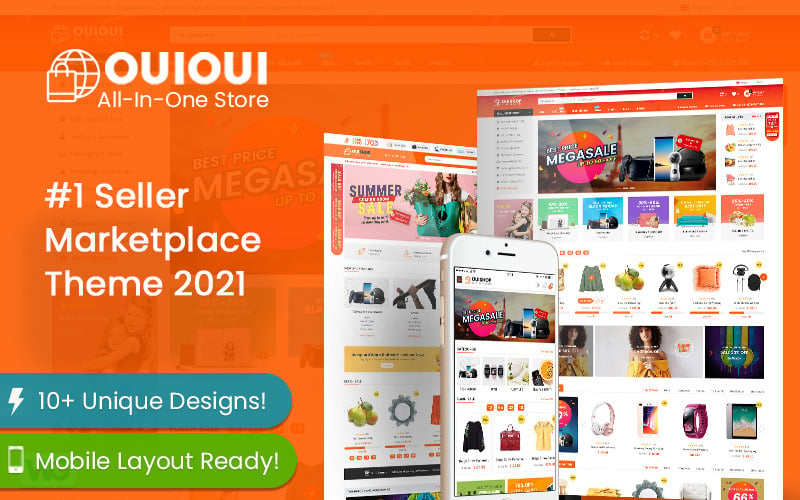 OuiOui - WordPress主题多供应商MarketPlace Elementor WooCommerce(准备移动设计)