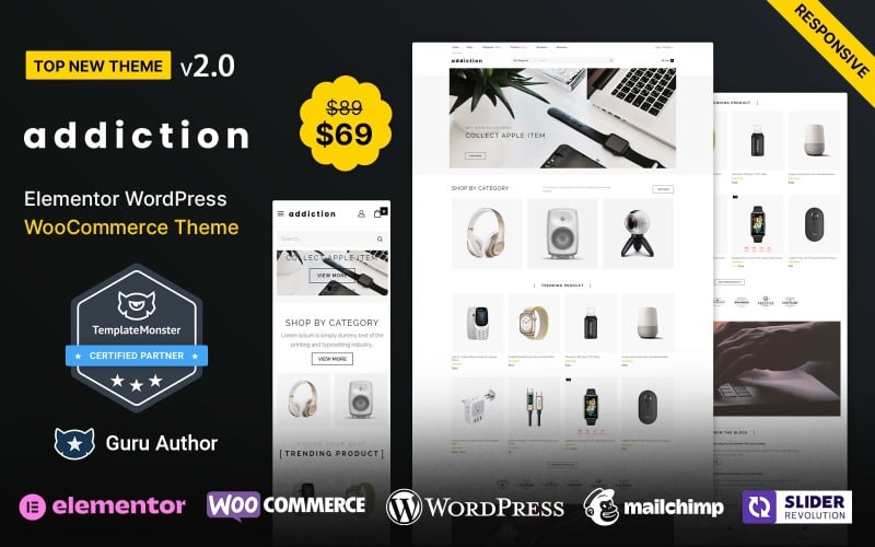 Addiction - Fashion, Furniture, Lighting and Multipurpose WooCommerce Theme