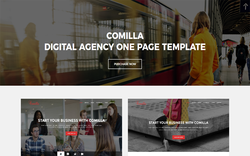 Comilla - Digitális Ügynökség leszálló Joomla sablon