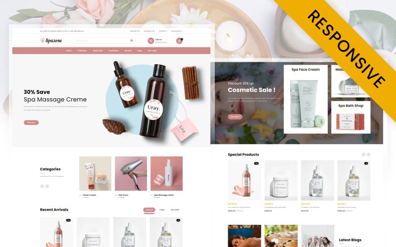 SpaZone - Salone per massaggi a tema Shopify