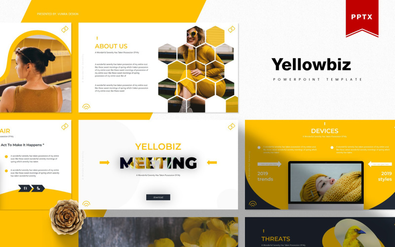 黄色商务| PowerPoint模板