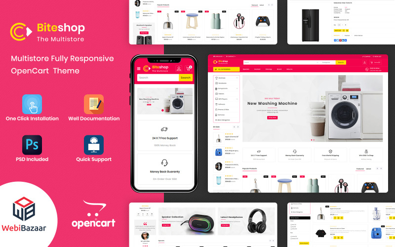 Biteshop - OpenCart шаблон электронного магазина