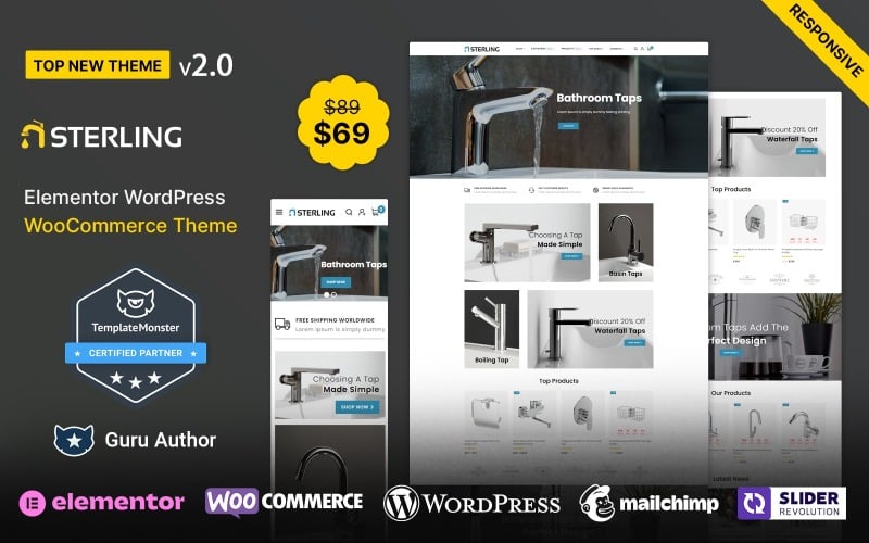 Sterling - Bathroom Accessories WooCommerce Theme