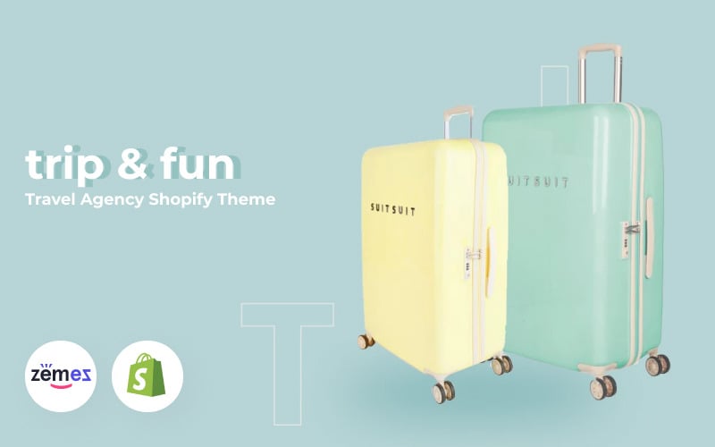 Trip & Fun - téma cestovní agentury Shopify