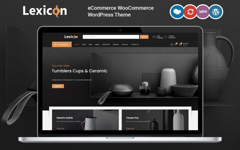 Lexicon - Tema Elementor WooCommerce para tienda de arte y galería