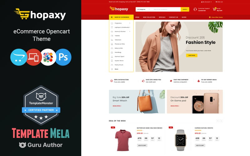 Shopaxy - багатоцільовий шаблон OpenCart Megashop