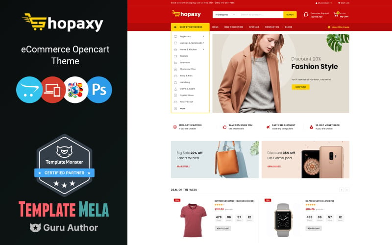 Shopaxy - Megashop OpenCart模板
