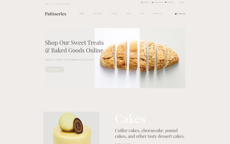 Patisserieën - Bakkerijwinkel Shopify-thema