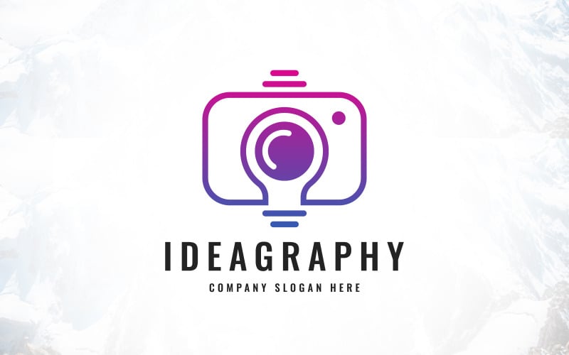 Creative Idea Bulb Camera Photography Logo
