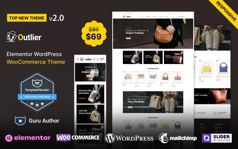 Outlier - Tema WooCommerce del negozio di borse