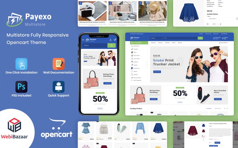 Payexo最好的时尚商店OpenCart模板