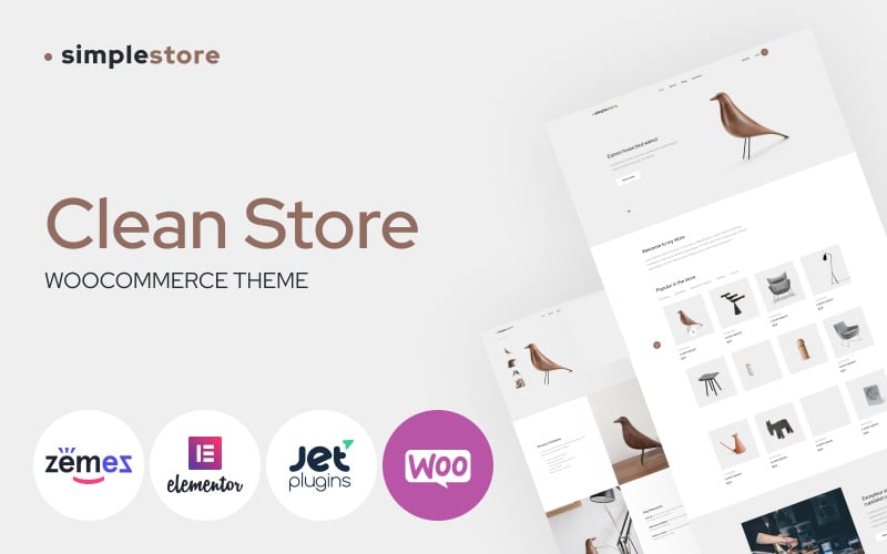 Simplestore -基于WooCommerce的在线商店家居装饰模型