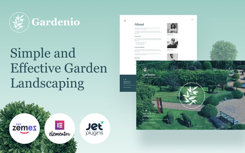 Gardenio -简单有效的园林景观模板的WordPress主题
