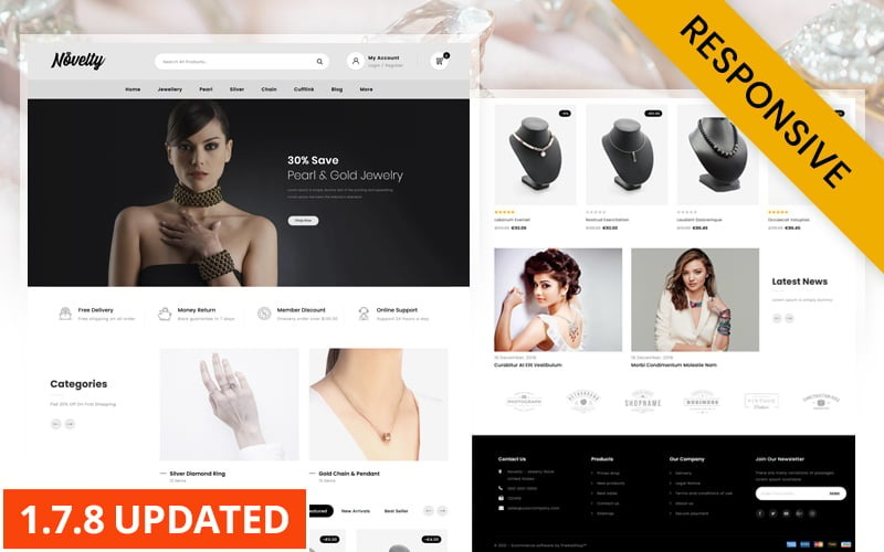 Novinka – Klenotnictví Responzivní téma PrestaShop