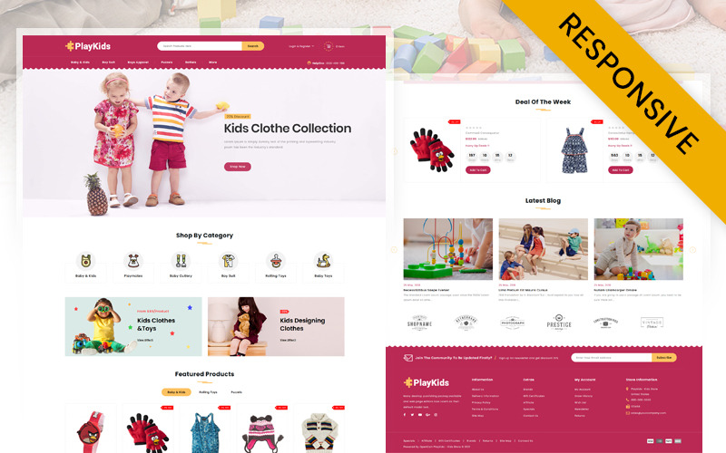 Playkids - Dětský obchod OpenCart Responsive Template