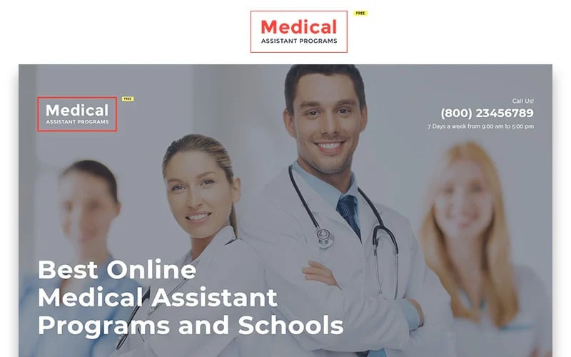 医疗-免费清洁HTML着陆页模板