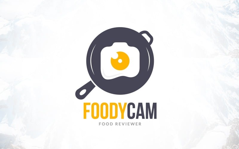 Restaurant Food Blogger Kamera Essen Logo Design