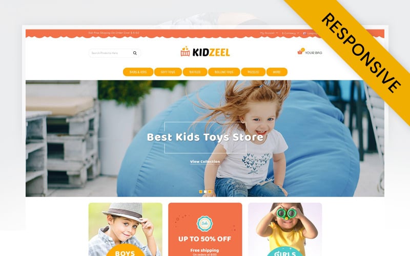 KidZeel -儿童玩具店OpenCart响应模板
