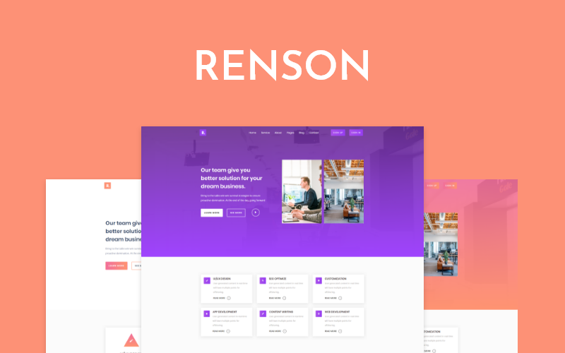 Renson - Responsive Landing Page Template