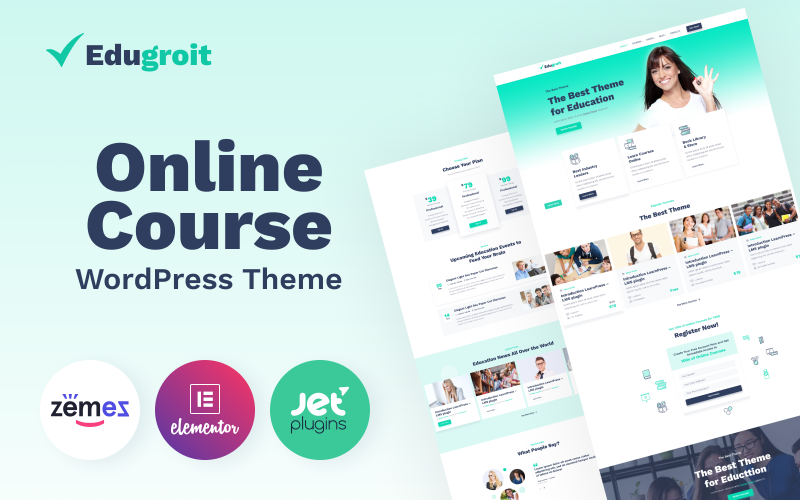 Edugroit - тема веб-сайту для веб-курсів WordPress