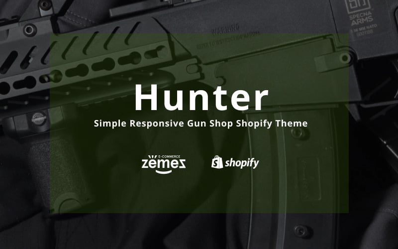 Hunter - Prosty responsywny motyw Shopify Gun Shop