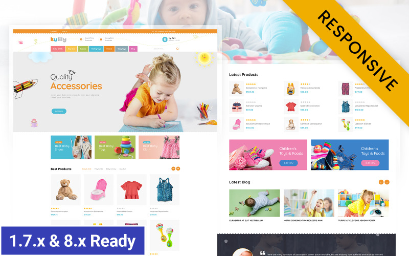 Kulily - Thème réactif PrestaShop pour boutique d'enfants