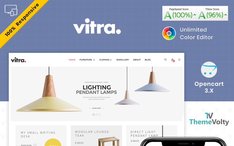 Vitra家具的OpenCart模型