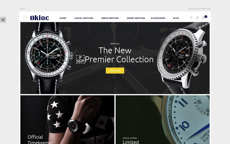 Okloc - Magento手表商店的主题